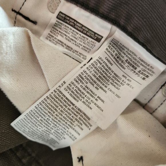 Levi's 513 white tab men's corduroy pants waist size 33 - Picture 7 of 7